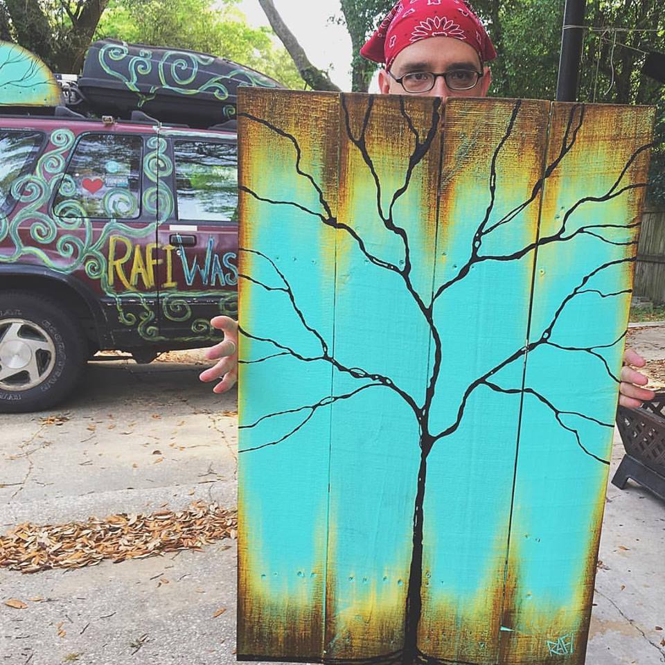 Reclaimed Wood Wall Art Seasons Of Change Abstract Tree Paintings On Upcycled Wood Extra Large 4 Pcs - Image 13