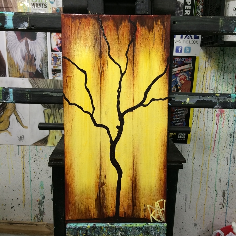 Four Seasons Of Change Tree Paintings On Reclaimed Wood Large 4 Piece By Artist Rafi Perez - Image 22