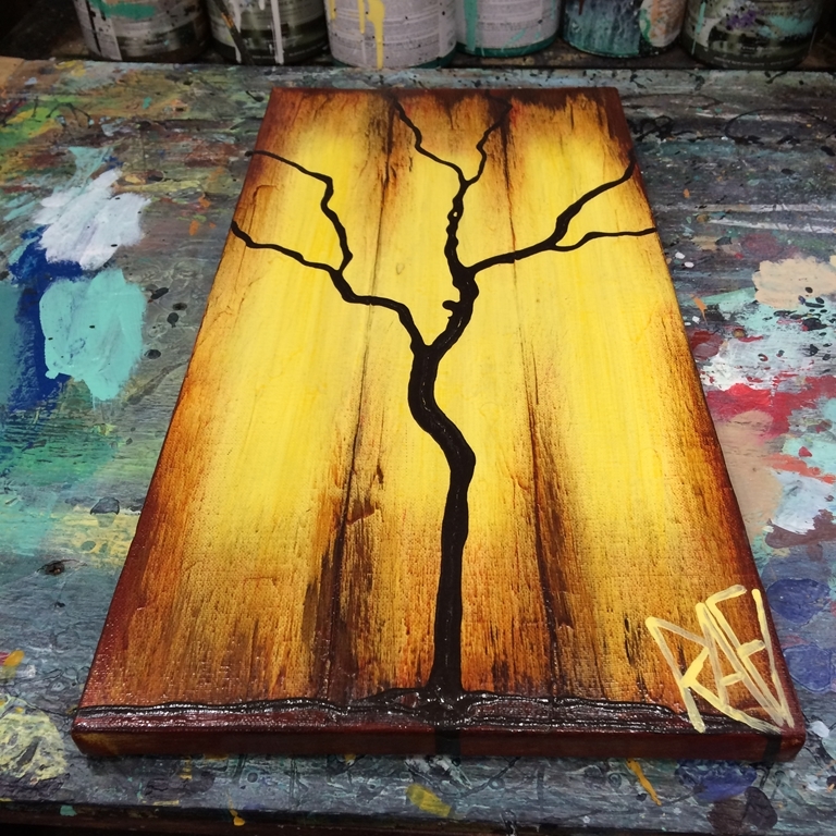 Four Seasons Of Change Tree Paintings On Reclaimed Wood Large 4 Piece By Artist Rafi Perez - Image 23