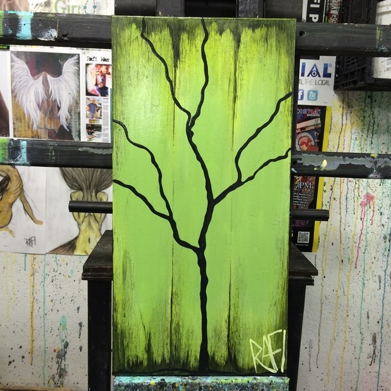 Four Seasons Of Change Tree Paintings On Reclaimed Wood Large 4 Piece By Artist Rafi Perez - Image 12