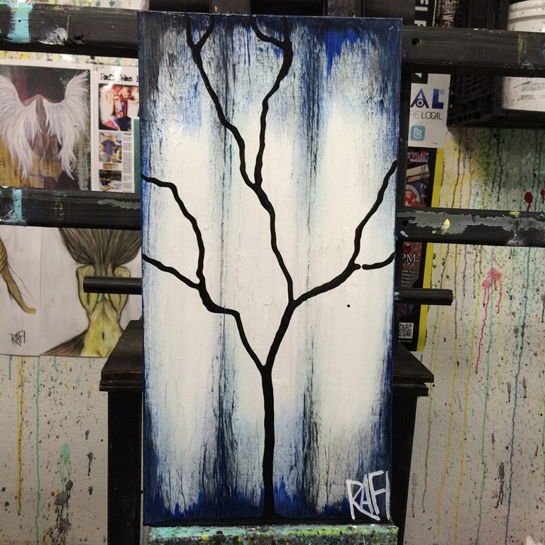 Four Seasons Of Change Tree Paintings On Reclaimed Wood Large 4 Piece By Artist Rafi Perez - Image 17