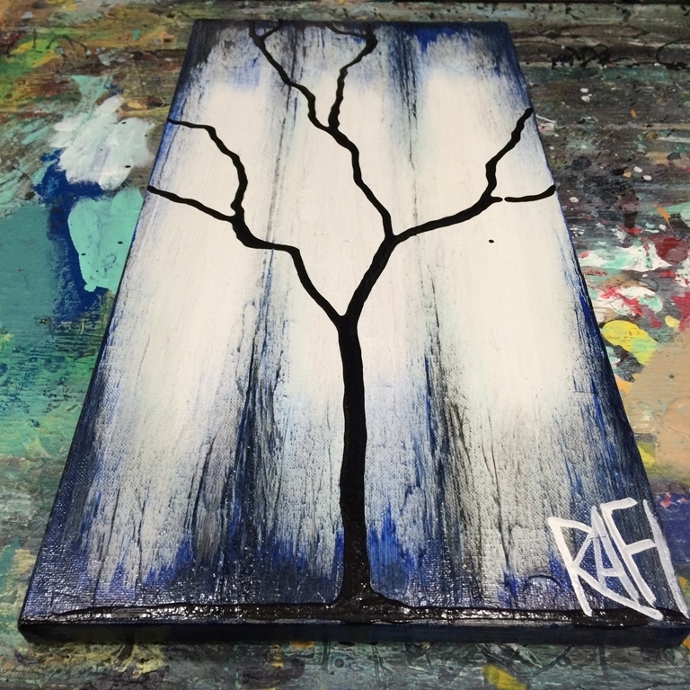 Four Seasons Of Change Tree Paintings On Reclaimed Wood Large 4 Piece By Artist Rafi Perez - Image 16