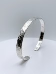 Hammered Silver Cuff Bracelet / Solid Sterling Silver / 5-6mm Width / Custom Sized / Classic Hammered Texture