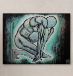The Weight of Becoming Original Painting By Artist Rafi Perez Mixed Medium On Canvas 18x24