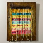 Unapologetically You Abstract Painting By Artist Rafi Perez Mixed Medium On Wood 18x24