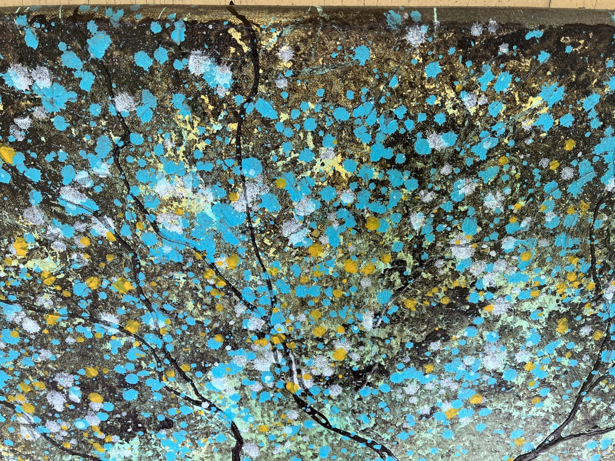 Tree Of Life Textured Original Painting By Artist Rafi Perez On Unstretched Canvas 47x42 - Image 6