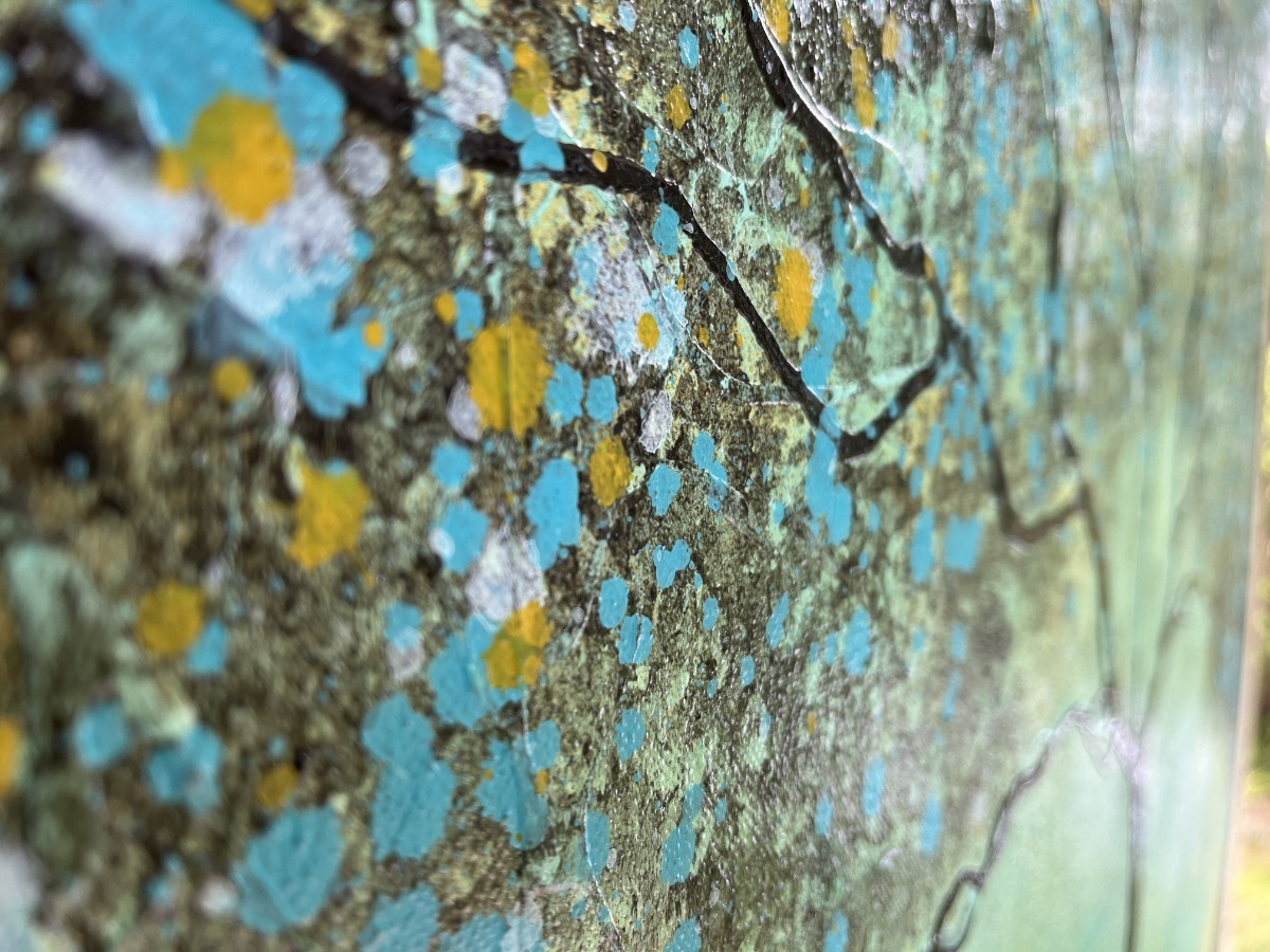 Tree Of Life Textured Original Painting By Artist Rafi Perez On Unstretched Canvas 47x42 - Image 7