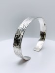 Hammered Silver Cuff Bracelet / Solid Sterling Silver / 7-8mm Width / Custom Sized / Classic Hammered Texture / Men's Women's Cuff