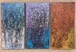 Chaos In Harmony Triptych Original Painting By Artist Rafi Perez Mixed Medium On Canvas 30x20