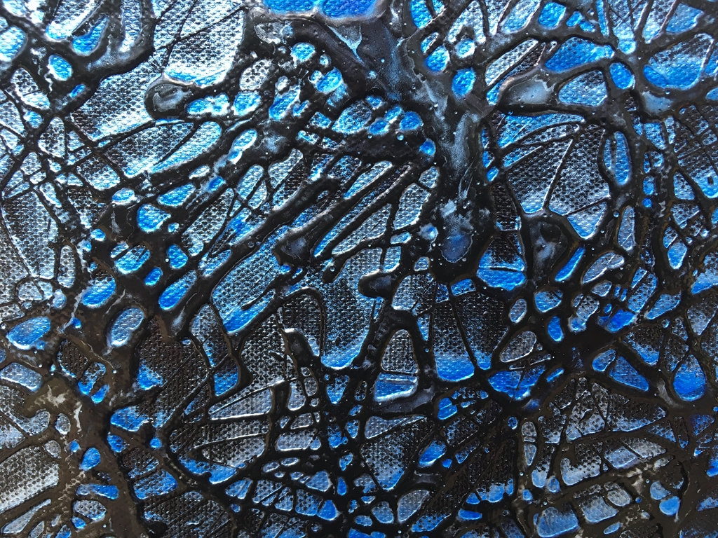 Chaos In Harmony Triptych Original Painting By Artist Rafi Perez Mixed Medium On Canvas 30x20 - Image 3