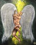 Angel Of Love Original Painting By Artist Rafi Perez Mixed Medium On Canvas 24x30