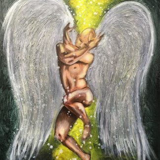 Angel Of Love Original Painting By Artist Rafi Perez Mixed Medium On Canvas 24x30