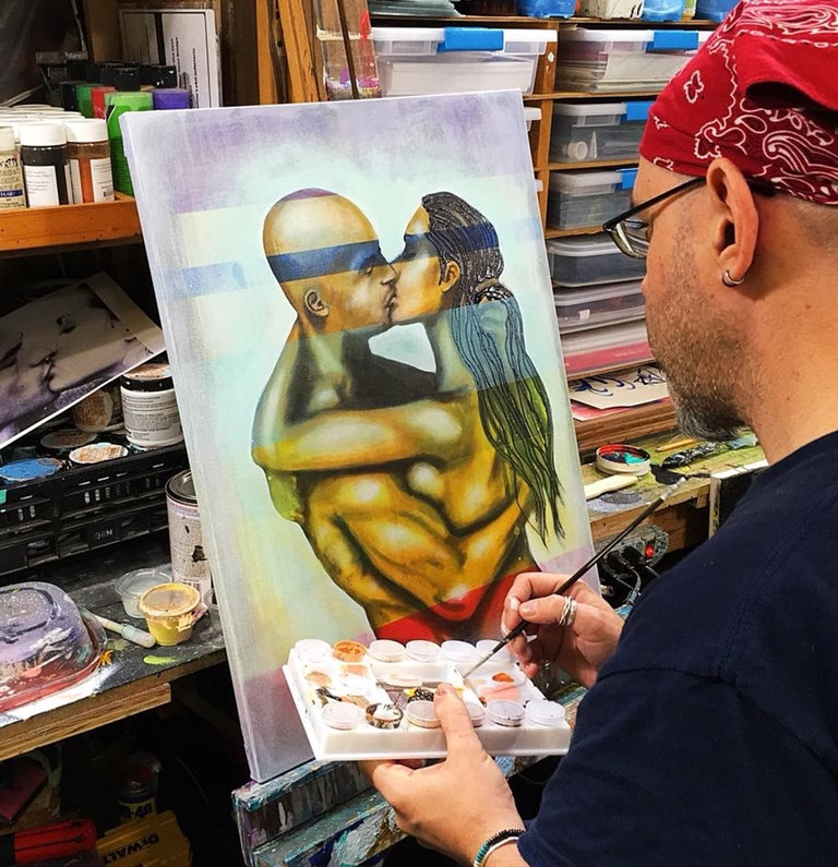 Beyond Physical Original Painting By Artist Rafi Perez Mixed Medium On Canvas 18x24 - Image 9