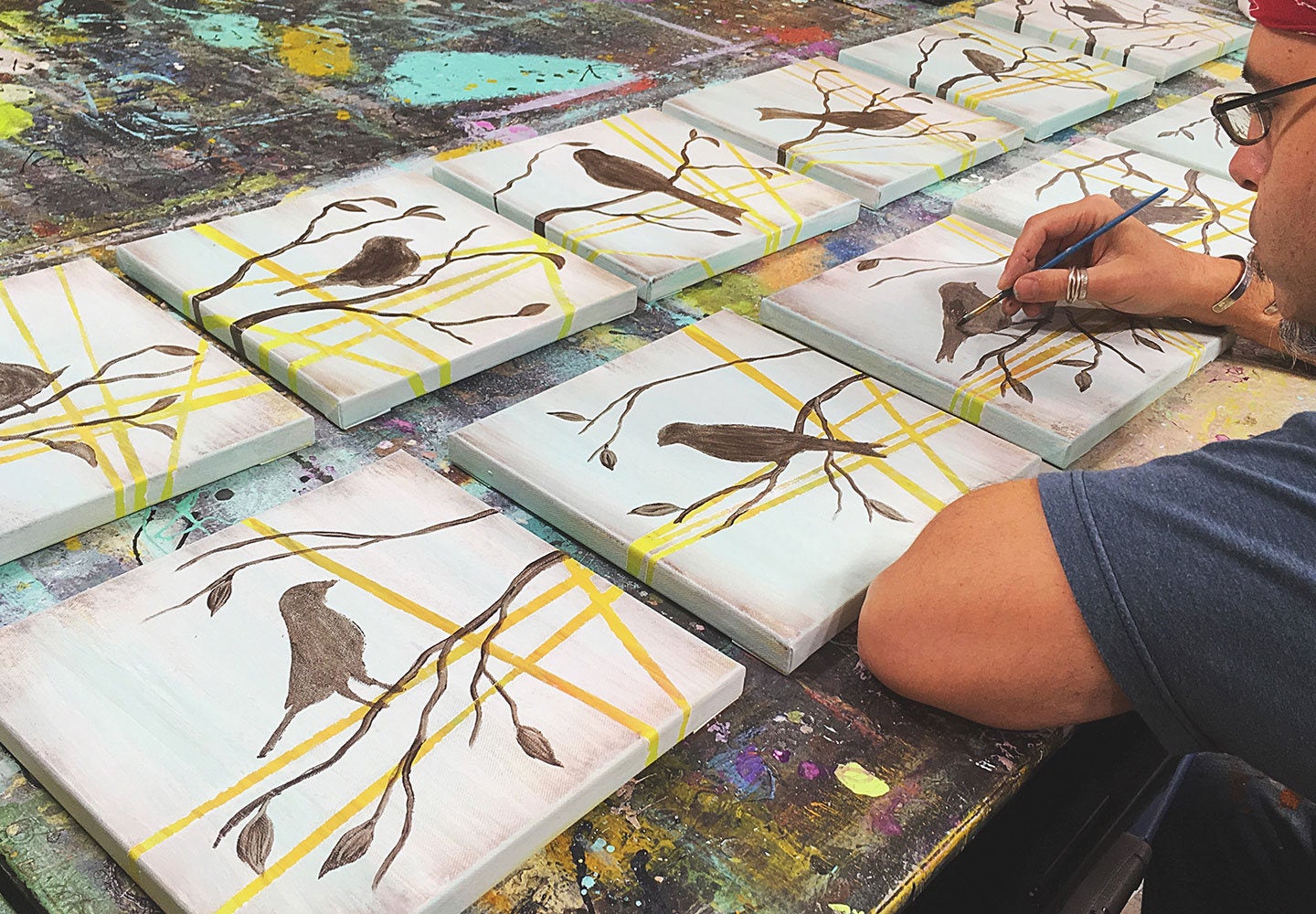 Birds Of The Season Wall Art Series By Artist Rafi Perez Original Art On Gallery Wrapped Canvas - Image 8
