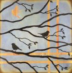 Birds On A Limb 3 Wall Art Series By Artist Rafi Perez Original Art On Gallery Wrapped Canvas 30x30