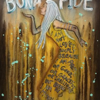 Bona-fide Empowering Art Original Painting By Artist Rafi Perez Mixed Medium On Canvas 18x24