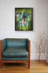 Butterfly Warrior Original Painting Art By Artist Rafi Perez Mixed Medium On Canvas 18x24