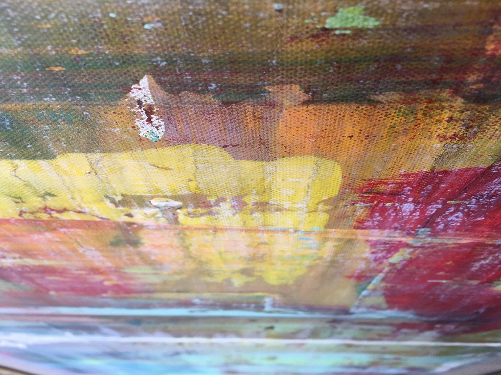 Colorful Abstract Vibrations Of Color Original Painting by Artist Rafi Perez Mixed Medium on Canvas 24X36 - Image 6