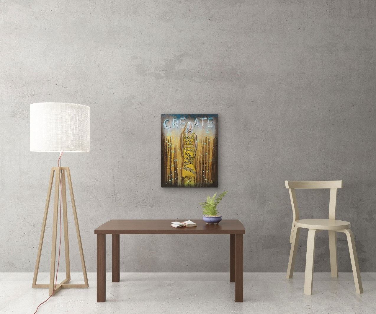Create Empowering Art Original Painting By Artist Rafi Perez Mixed Medium On Canvas 18X24 - Image 2