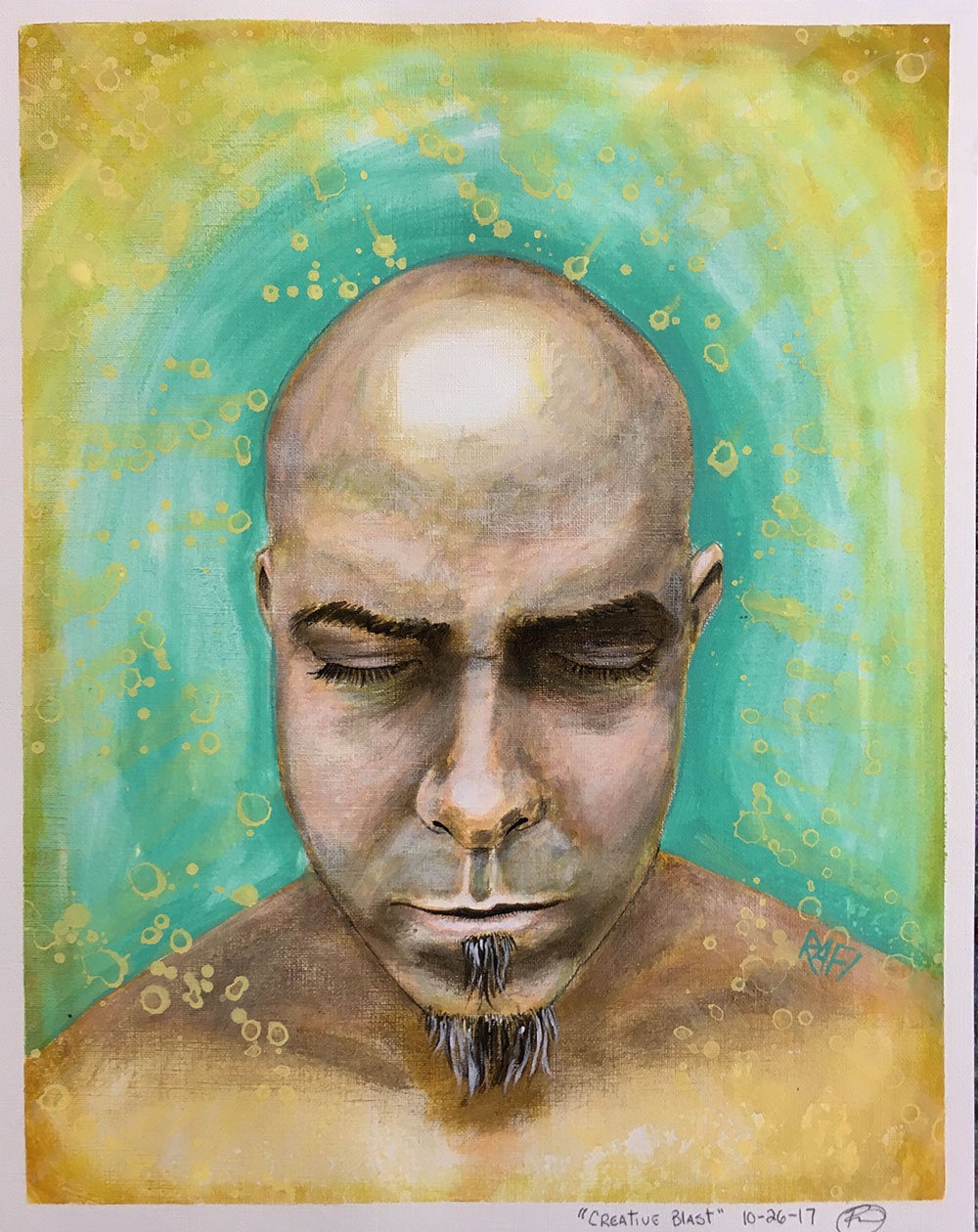 Creative Blast Wall Art By Artist Rafi Perez Original Painting On Paper 11×14