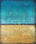 Desert Gold Landscape Original Painting By Artist Rafi Perez Mixed Medium On Canvas 24x30