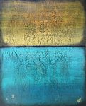 Desert Gold On The Horizon Original Painting By Artist Rafi Perez Mixed Medium on Canvas 24X30