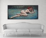 Dreamlike In The Garden Original Painting by artist Rafi Perez Mixed Medium on Canvas 69 Inches Large