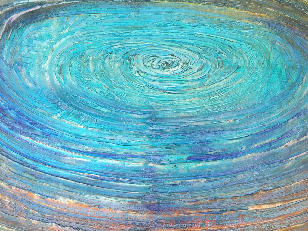 Drop Of Destiny Original Painting By Artist Rafi Perez Mixed Medium On Canvas 24x36 - Image 2