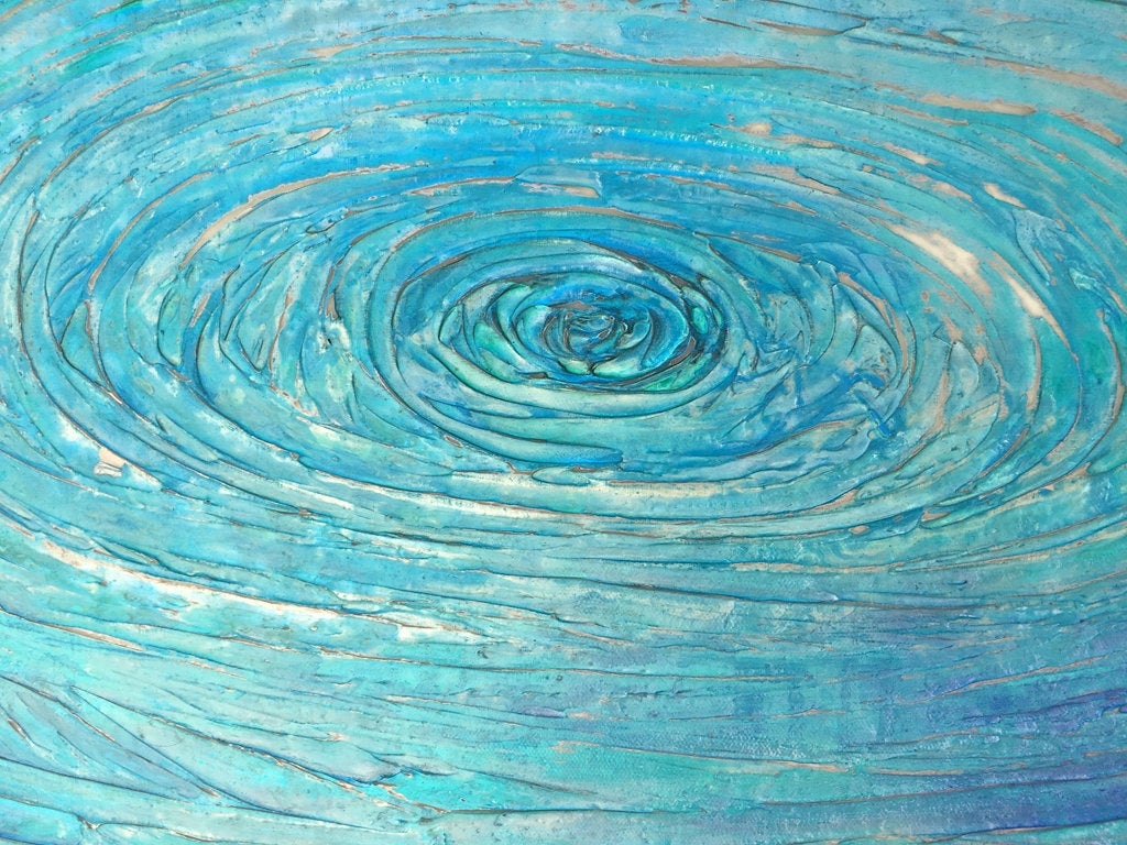 Drop Of Destiny Series Original Painting By Artist Rafi Perez Mixed Medium On Canvas 24x36 - Image 5