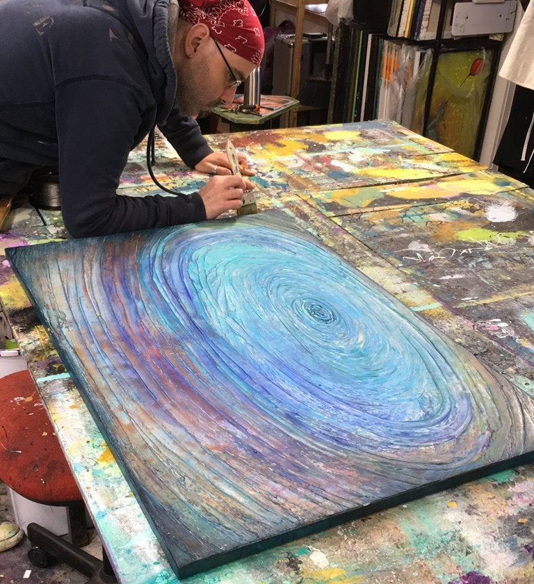 Drop Of Destiny Series Original Painting By Artist Rafi Perez Mixed Medium On Canvas 24x36 - Image 8