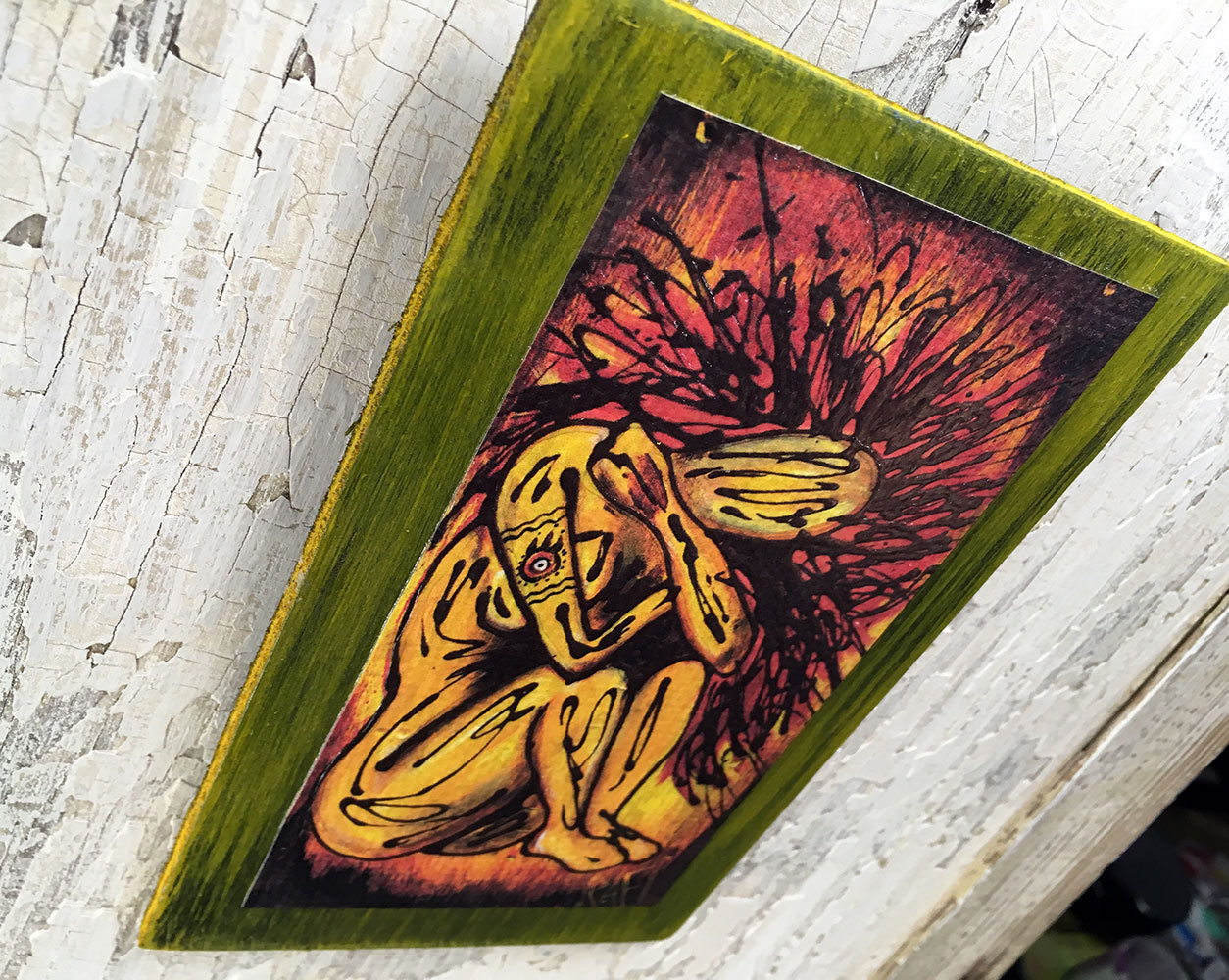 Fire Elemental Rustic Wall Art By Artist Rafi Perez Original Artist ...