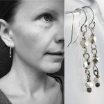 Sparkly Nugget Chain Earrings / Fine Silver / Sterling Silver