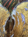 Golden Angel Wings original painting by artist Rafi Perez Mixed Medium on Canvas 16X20