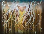 Golden Glow Empowering Art Original Painting By Artist Rafi Perez Mixed Medium On Canvas 24x30
