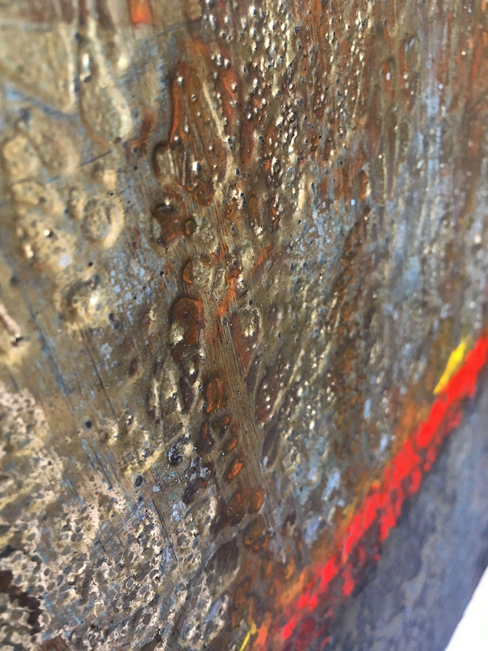 Golden Sunset No. 1 Original Painting By Artist Rafi Perez Mixed Medium on Canvas 11X14 - Image 2