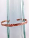 Hammered Copper Cuff Bracelet - Solid Copper - Rustic Minimalist Cuff - 5-6mm Width - Personalized - Custom Sized - "Textile" Textured