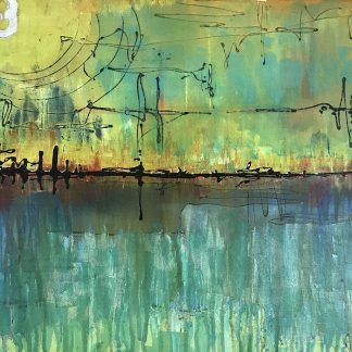 Harmony Of Reason And Imagination Original Painting By Artist Rafi Perez Mixed Medium On Canvas 41x37