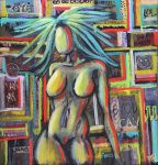 I Am Fierce Original Painting By Artist Rafi Perez Mixed Medium On Canvas 29x30