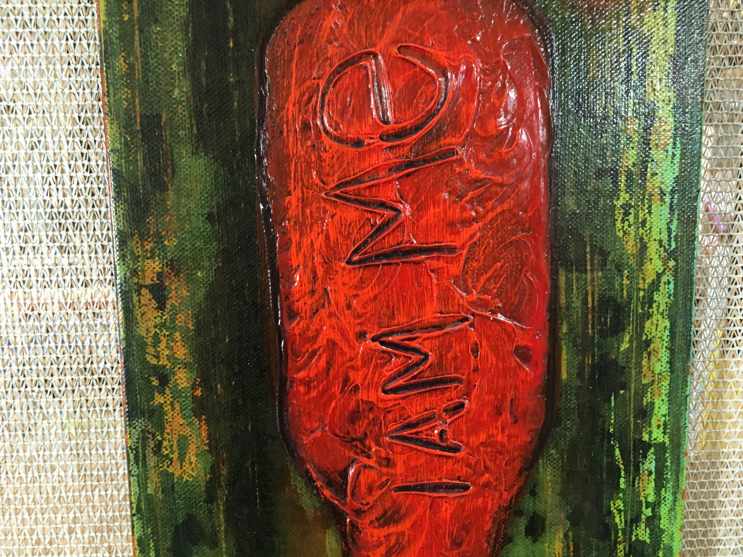 I Am Me Original Painting Wall Art by artist Rafi Perez on Canvas 8X24 - Image 4