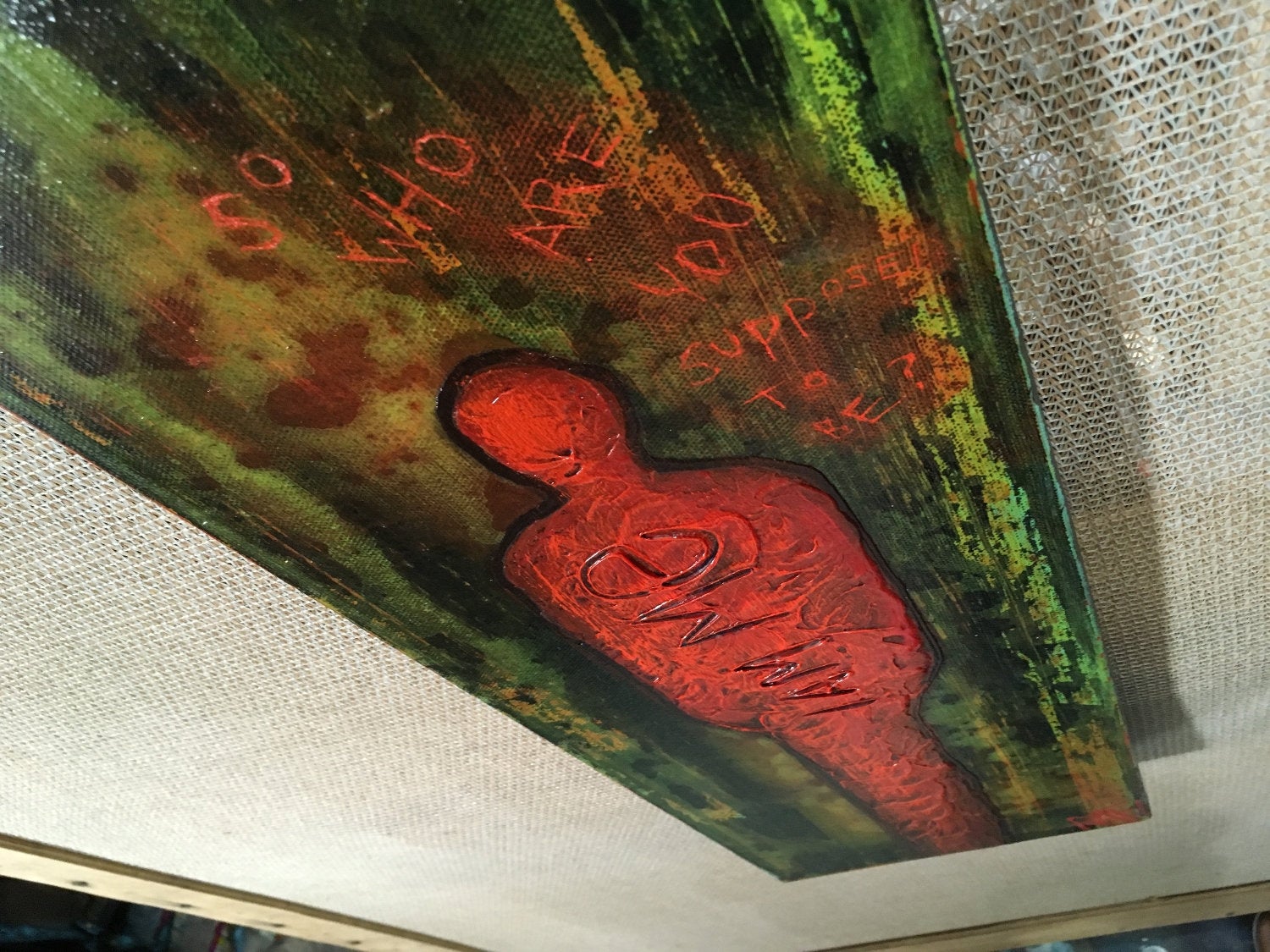I Am Me Original Painting Wall Art by artist Rafi Perez on Canvas 8X24 - Image 6