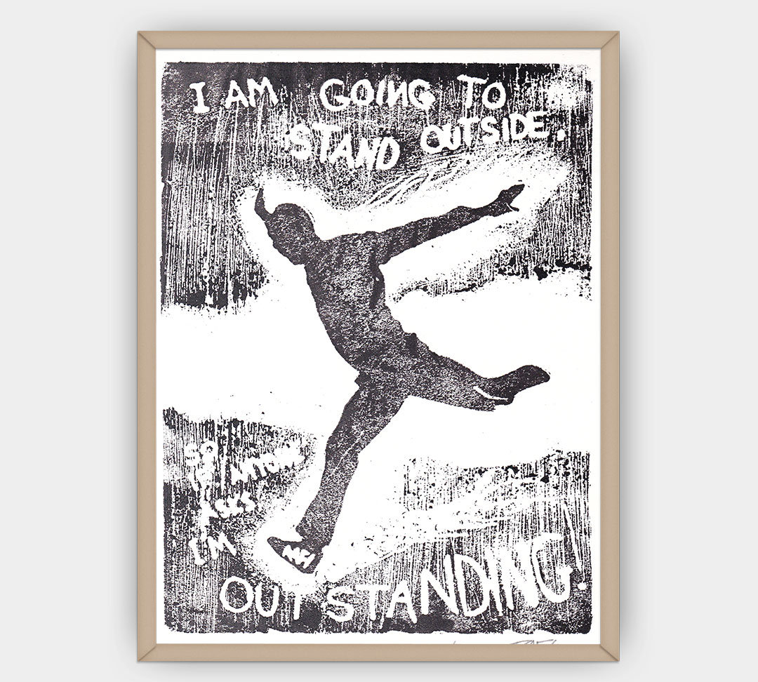 I'm Outstanding Limited Edition Original Print By Rafi Perez - Etching - Block Print - Hand Crafted Print - Motivational Arti - Image 2