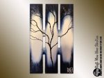 Large Abstract Tree - Winter Tree Painting On Wood - Seasons Of Change