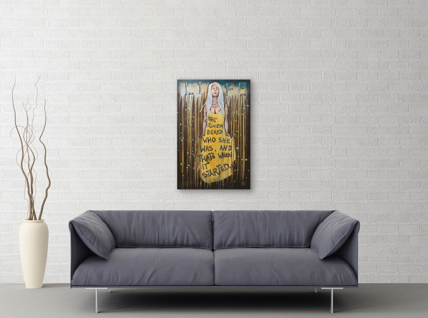 Life Empowering Art Original Painting By Artist Rafi Perez Mixed Medium On Canvas 24X36 - Image 2
