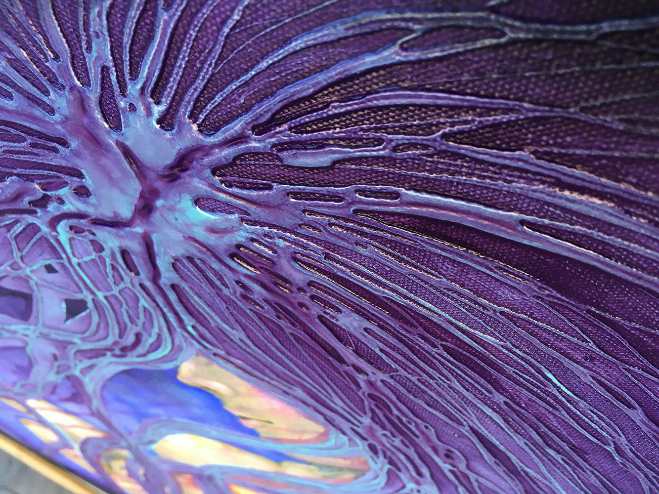 Lilac Abyss Of Truth Original Painting By Artist Rafi Perez Mixed Medium On Gallery Wrapped Canvas - Image 6