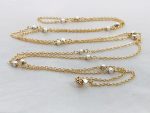 Sparkly Nugget Trail Lariat / 14k Yellow Gold Filled / Fine Silver / Long Multiwear Chain Necklace