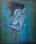 Lovers Original Painting By Artist Rafi Perez Mixed Medium On Canvas 24x30
