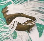 Mermaid Of Light Original Painting By Artist Rafi Perez Mixed Medium On Unstretched Canvas 48x38