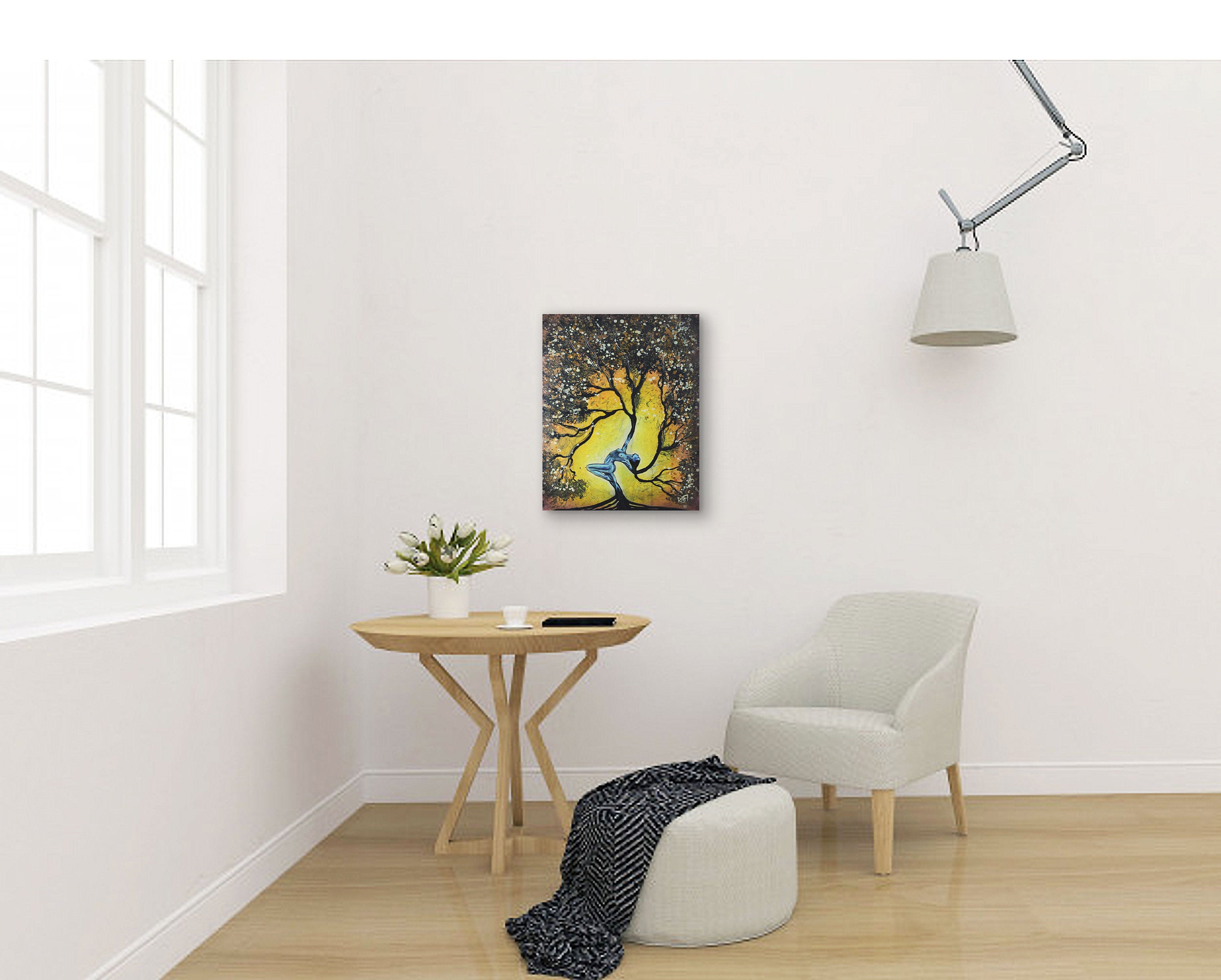 Nature Of Gold Woman Tree Wall Art by Artist Rafi Perez Mixed Medium on Canvas 18X24 - Image 3