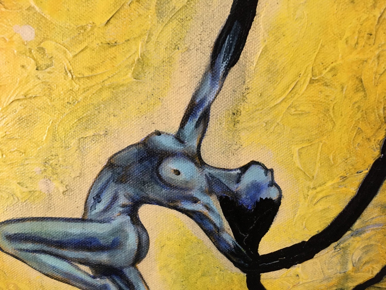 Nature Of Gold Woman Tree Wall Art by Artist Rafi Perez Mixed Medium on Canvas 18X24 - Image 7