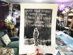 Never Fear Shadows Limited Edition Original Print By Rafi Perez - Inked Etching - Block Print - Hand Crafted Print - Motivational Art